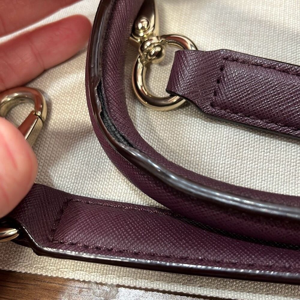 Kate Spade New York Satchel Crossbody Shoulder Bag Purse Plum - Picture 8 of 8